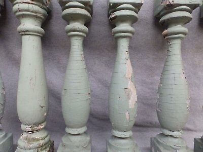 1 Antique Turned Wood Spindle Porch Baluster Thick Old Vtg Architectural 540-17R 
